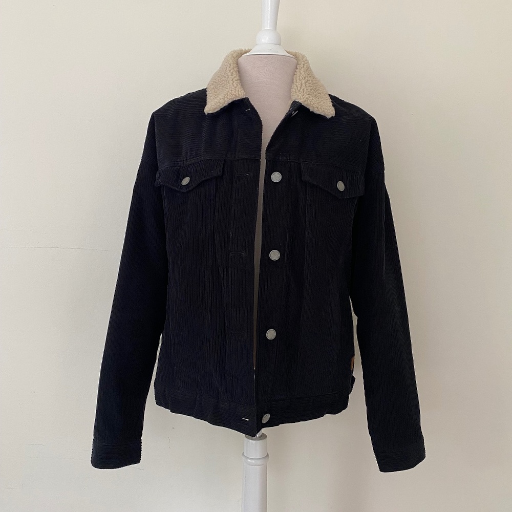 Black Roxy corduroy jacket, size M